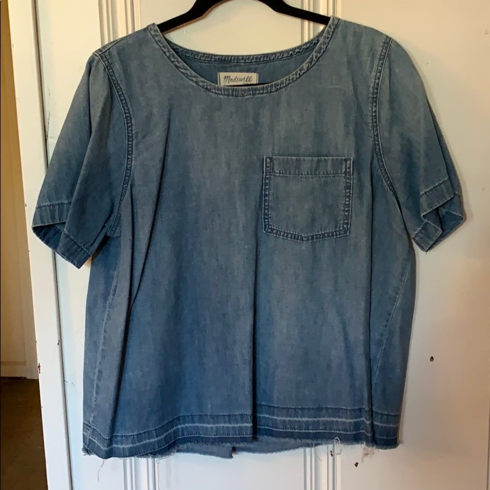 Madewell Chambray Pocket Tee